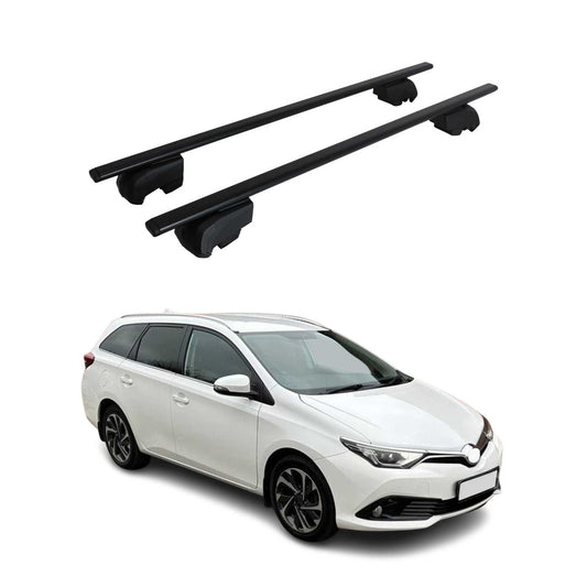 Dachträger Grundtäger für Toyota Auris mk2 Kombi 2012-2018 TÜV 75kg Schwarz 2x OMAC DE
