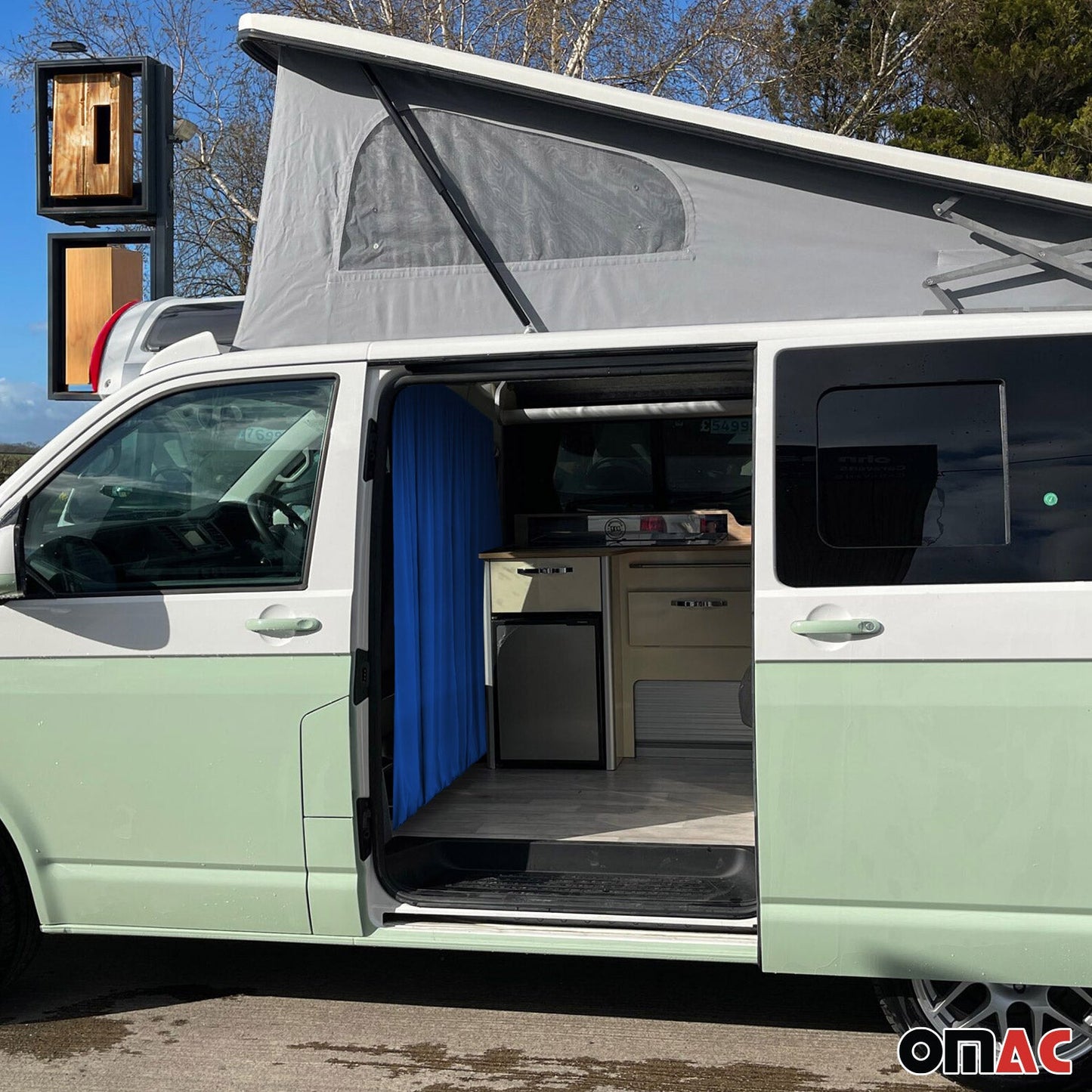 Autogardinen Fahrerhaus Maß Gardinen Camping Sonnenschutz Dunkelblau 130x180 OMAC DE