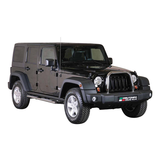Stahl Seitenschweller Schwellerrohre für Jeep Wrangler 2007-2018 Silber OMAC DE