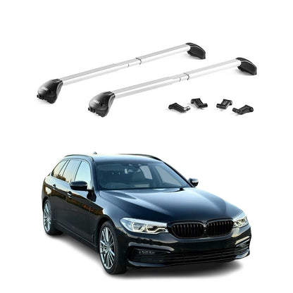 Dachträger Grundtäger für BMW 5er Touring G31 2017-2023 100kg Alu Silber 2x ABE OMAC DE