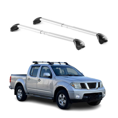 Dachträger Grundtäger für Nissan Navara 2004-2025 4 tür 100kg Alu Silber 2x ABE OMAC DE