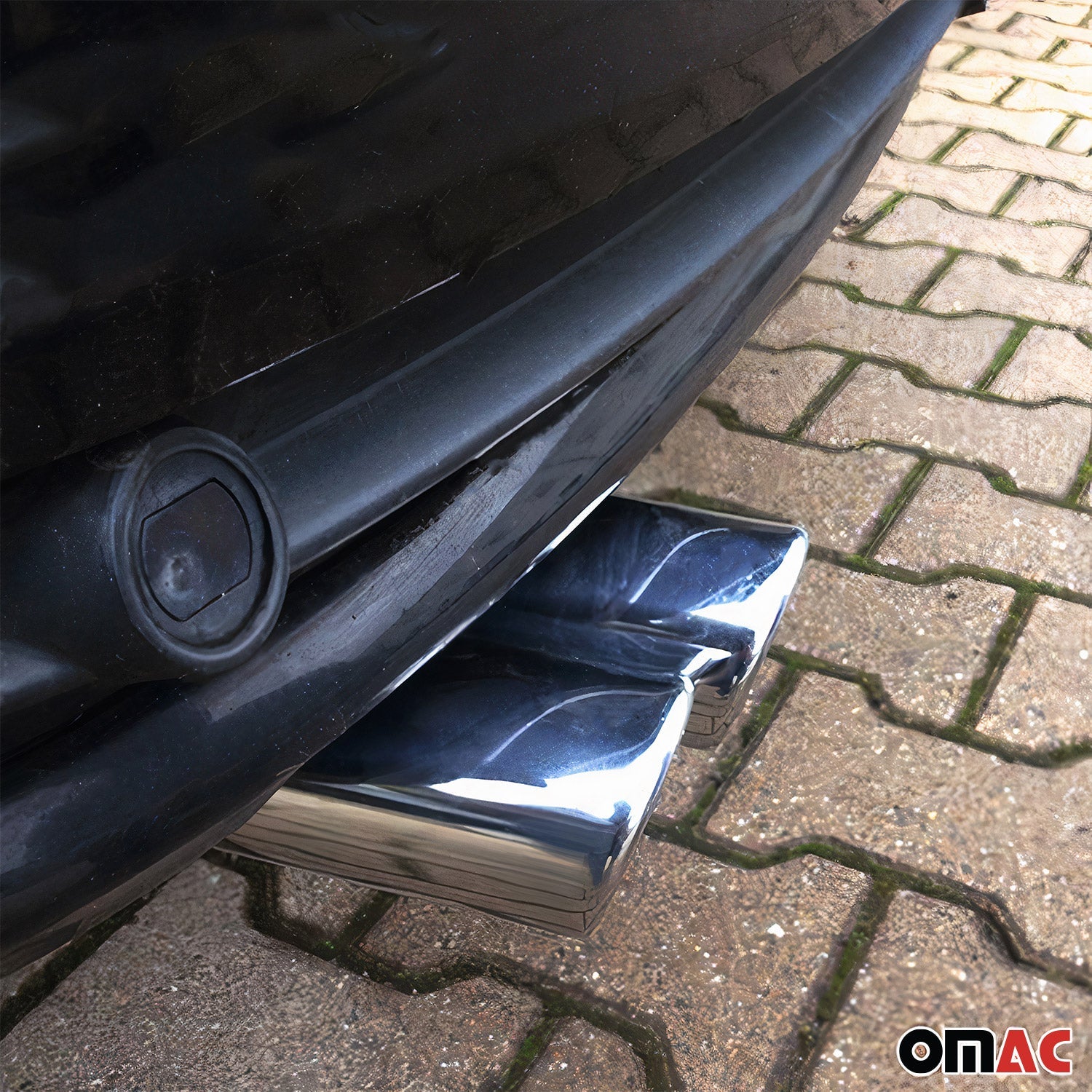 Auspuffblende Endrohr für Mercedes W204 A209 C209 Edelstahl Chrom 1tlg OMAC DE
