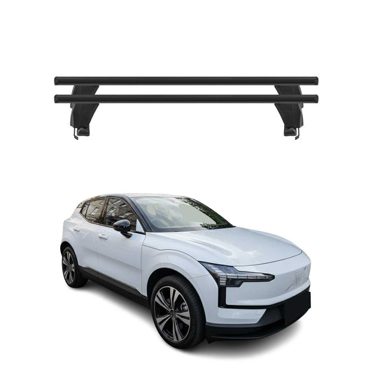Menabo Dachträger Grundträger für Volvo EX30 2023-2025 Alu Schwarz 2tlg OMAC DE
