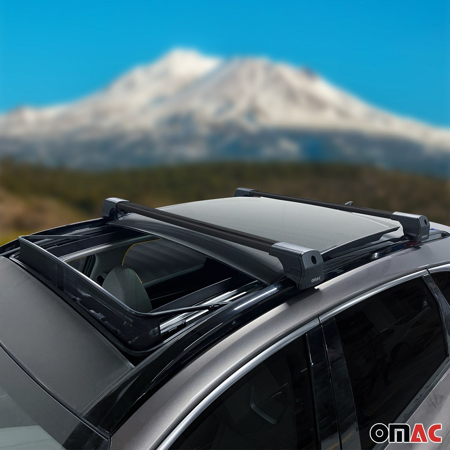 2024-2025 Peugeot 5008 Dachträger Grundträger Schwarz Alu 2 tlg OMAC DE