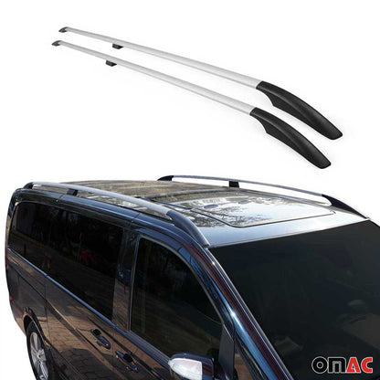 Dachreling Relingträger für VW Amarok 2022-2024 Double Cab Alu Silber 2 tlg OMAC DE