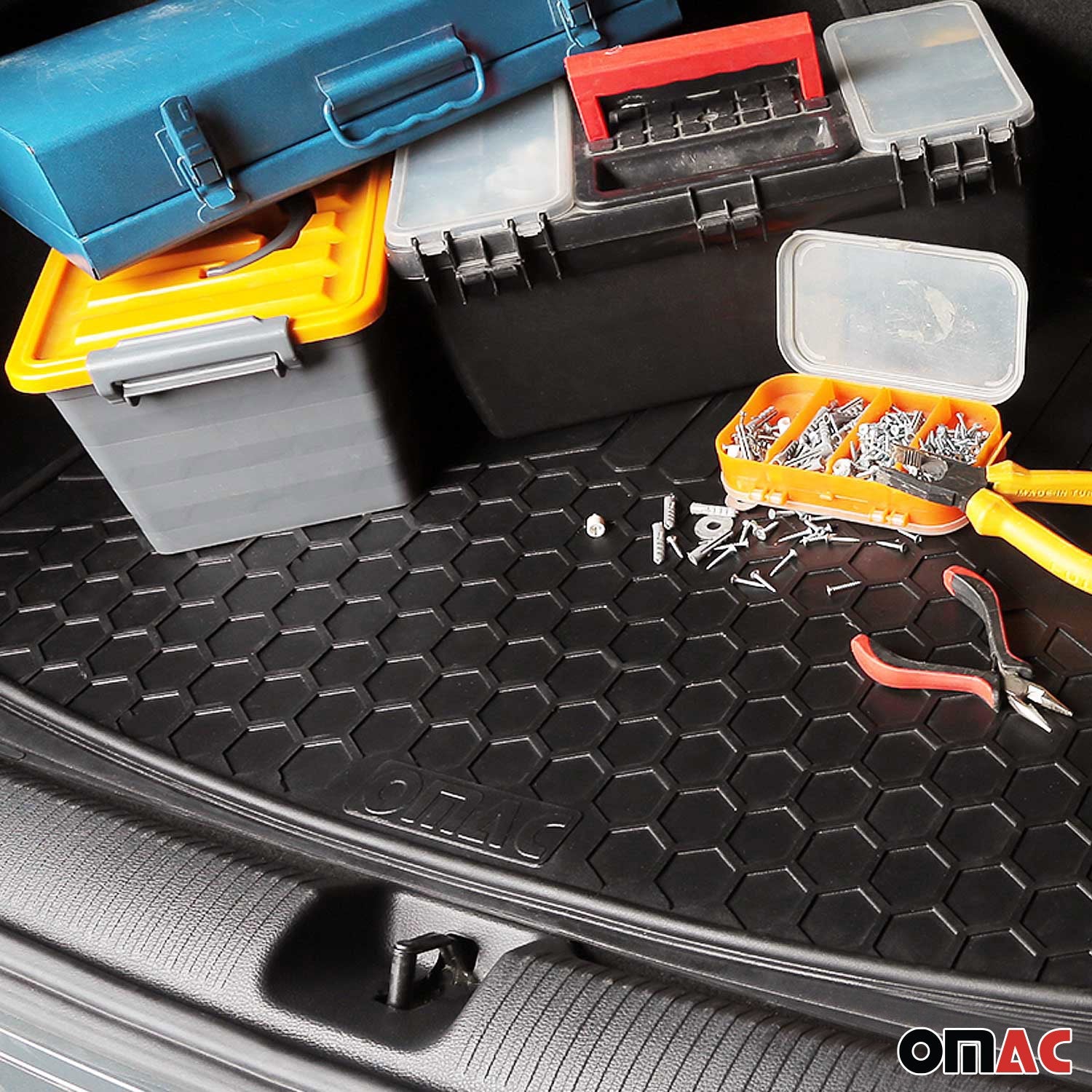 2023-2025 BYD Tang 7Sitze Gummimatten & Kofferraumwanne Set Gummi Schwarz OMAC DE