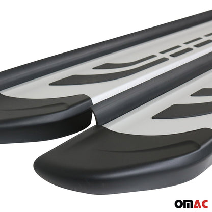 Trittbretter Seitenschweller Seitenbretter für Honda CR-V 2007-2012 Alu Grau OMAC DE