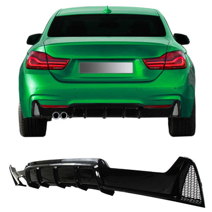 JOM Heckdiffusor Spoilerlippe für BMW 4er F32 F36 Bj 2013-2020 schwarz glänzend OMAC DE