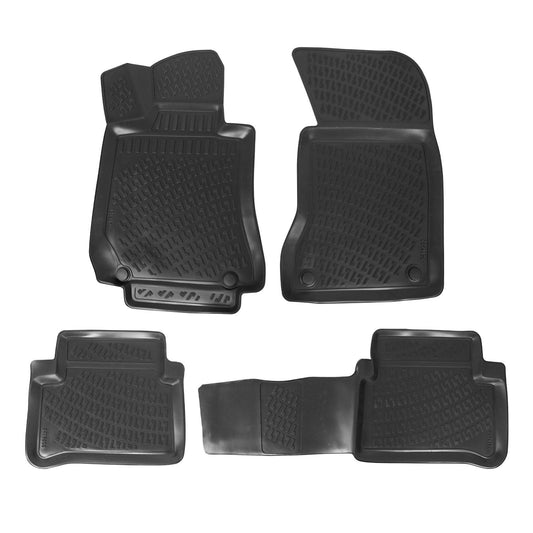 1989-1995 Mercedes E Klasse W124 Fußmatten Zuschneidbar TPE Schwarz 4 tlg