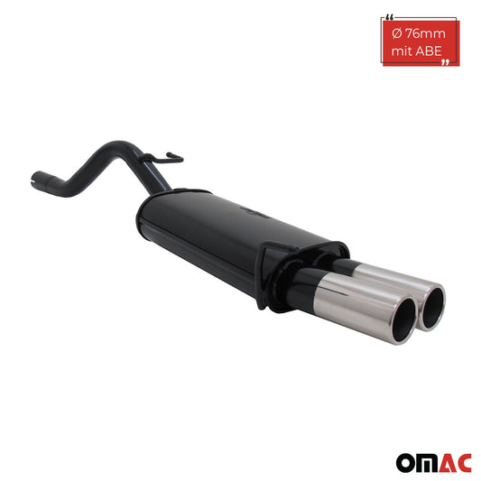 Novus Sportauspuff für Opel Corsa D 2x76mm Endschalldämpfer mit ABE OMAC DE