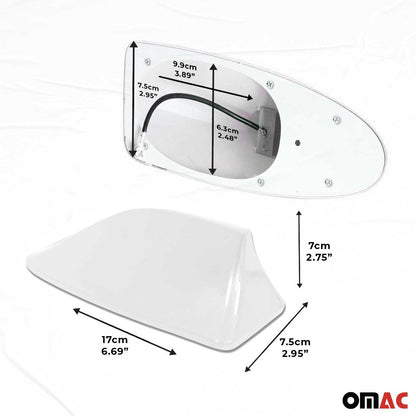 Dachantenne Autoantenne AM/FM Autoradio Shark Antenne Haifischflosse weiß OMAC DE