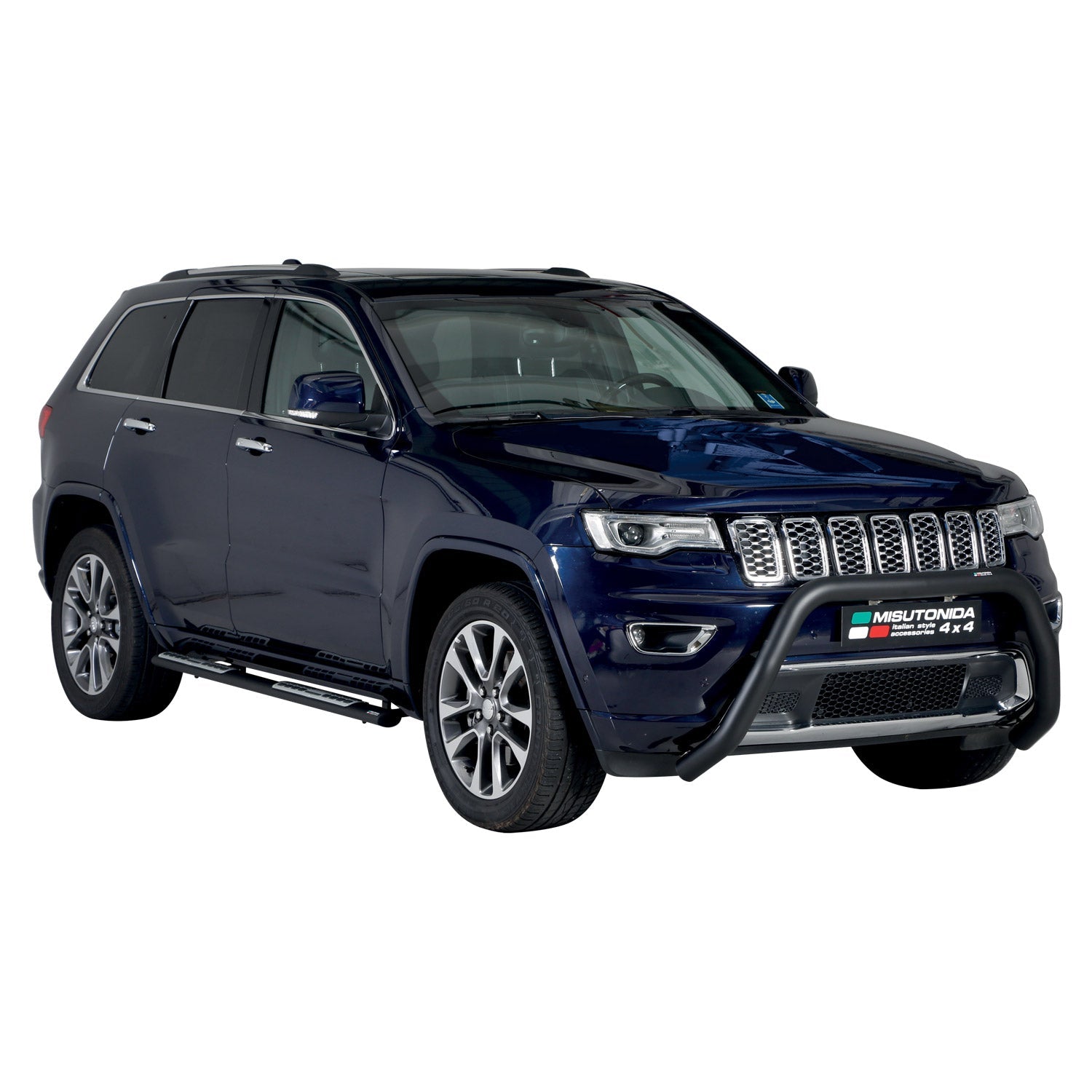 Stahl Trittbretter Schwellerrohre für Jeep Grand Cherokee WK2 2015-2021 Schwarz OMAC DE