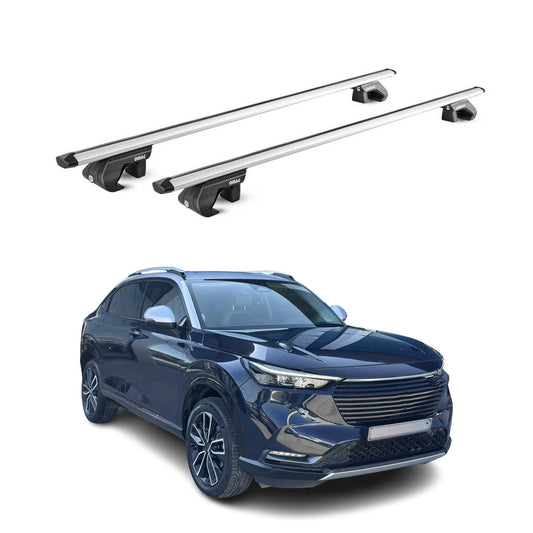 Dachträger Grundtäger für Honda HR-V 2021-2025 90kg Aluminium Silber 2 tlg ABE OMAC DE