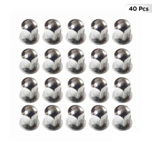 40x Glänzend Chrom Radmutterkappen Schutz Ø32mm für hohe Schrauben / LKW OMAC DE