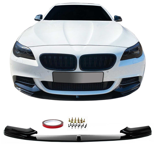 JOM Frontspoiler Lippe Splitter für BMW 5er F10 Limo F11 Touring schwarz glänz OMAC DE