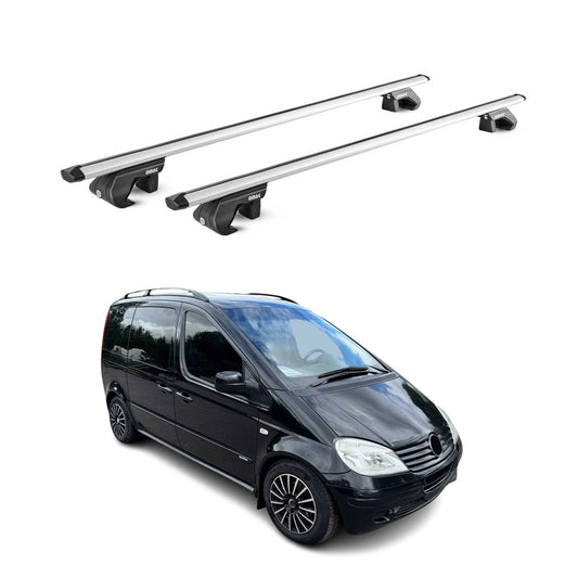 Dachträger Grundtäger für Mercedes Vaneo W414 2002-2005 5tür 90kg Alu ABE Silber OMAC DE