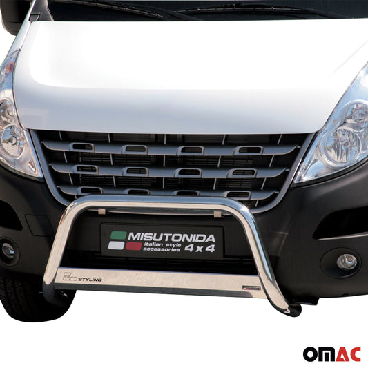 Frontbügel Frontschutzbügel für Renault Master 2010-2018 Grau Edelstahl ø63 mm OMAC DE