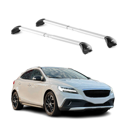 Dachträger für Volvo V40 Cross Country 2013-2019 5 tür 100kg Alu Silber 2x ABE OMAC DE