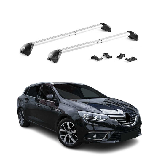 Dachträger für Renault Megane Sporter / Grandtour 2016-2025 100kg Alu ABE Silber OMAC DE