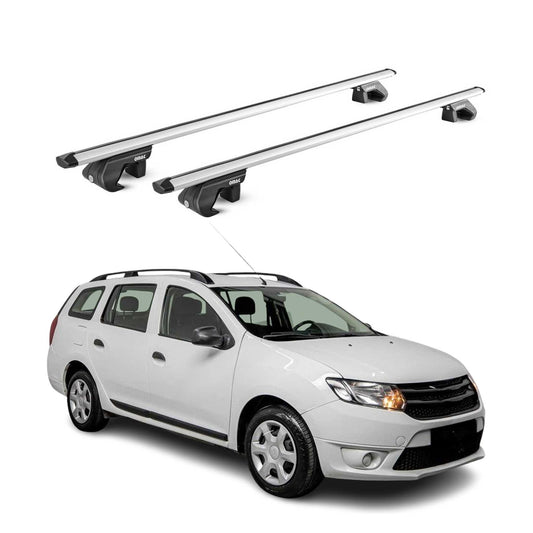Dachträger Grundtäger für Dacia Logan MCV Kombi 2007-2020 90kg Alu Silber 2x ABE OMAC DE