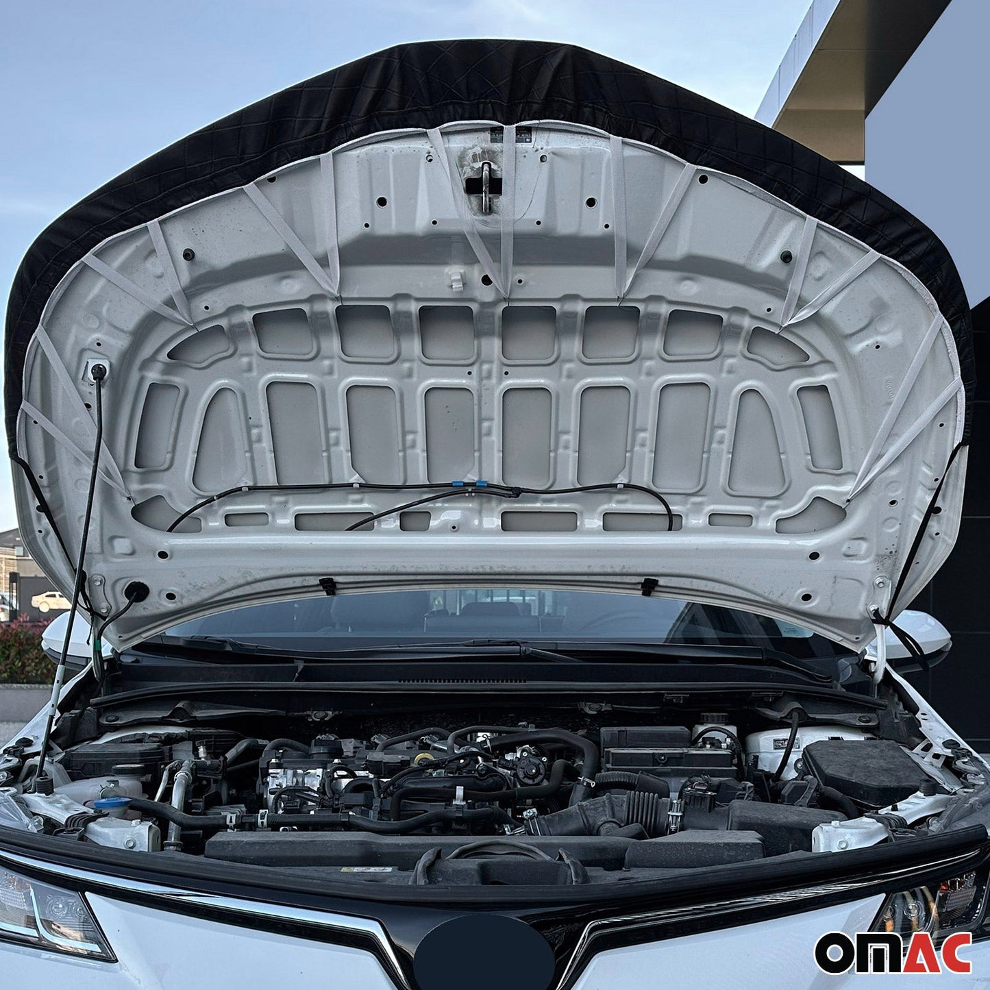 Bonnet Bra Haubenbra Steinschlagschutz für Ford Ranger II 2009-2012 Halb Schwarz OMAC DE