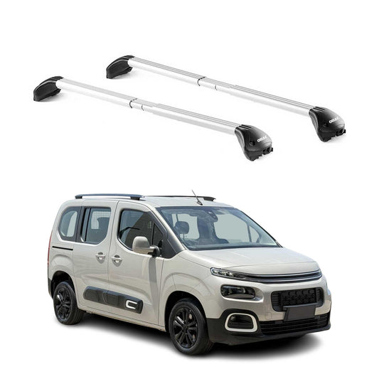 Dachträger Grundtäger für Citroen Berlingo 2008-2025 100kg Alu Silber 2 tlg ABE OMAC DE