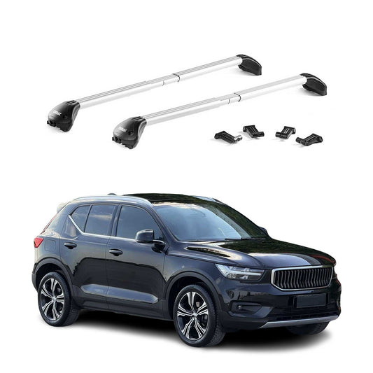 Dachträger Grundtäger für Volvo XC40 2018-2025 100kg Aluminium Silber 2x ABE OMAC DE
