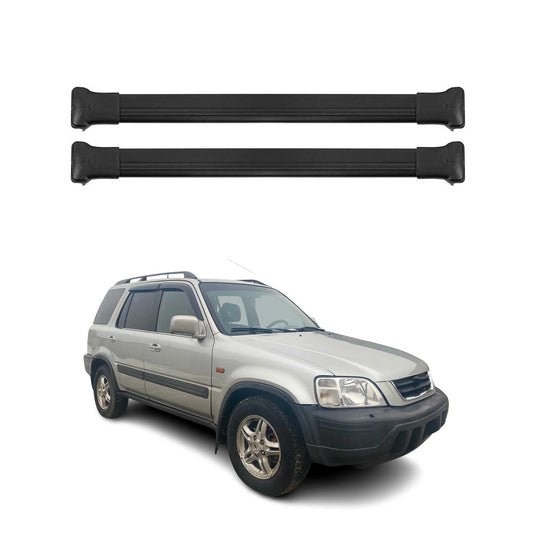 Dachträger Grundtäger für Honda CR-V mk1 1995-2001 75kg Aluminium Schwarz 2 tlg OMAC DE