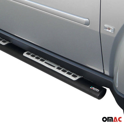 Edelstahl Seitenschweller Schwellerrohre für Dodge Nitro 2007-2012 Schwarz OMAC DE