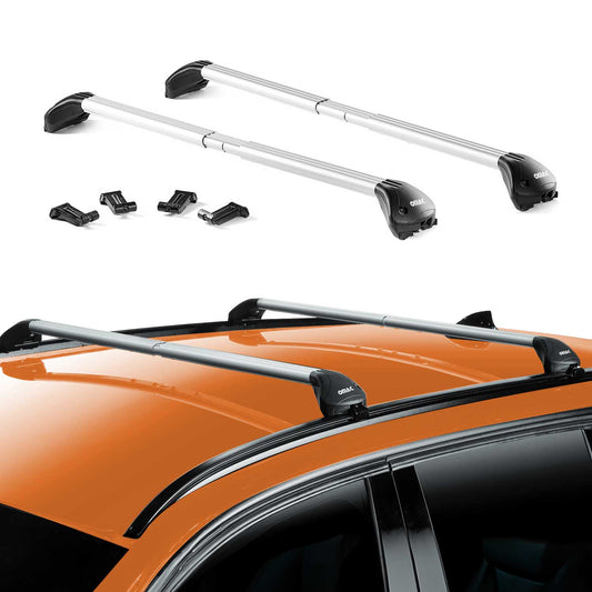 Dachträger für Land Rover Discovery Sport 2015-2025 100kg Alu Silber 2tlg ABE OMAC DE