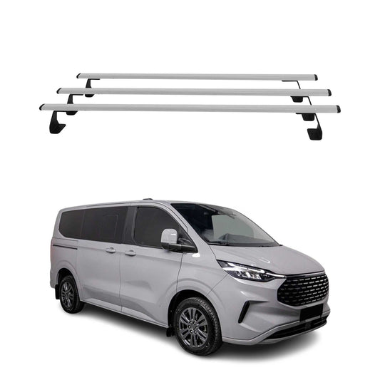 Dachträger für Ford Transit Custom / Tourneo Custom 2023-2025 75kg Silber 3tlg OMAC DE