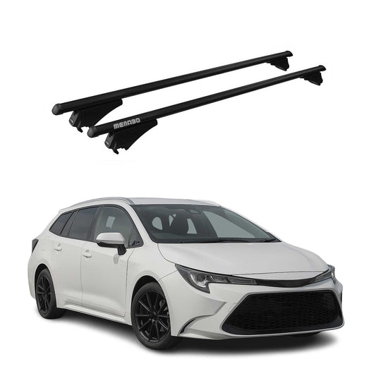 Menabo Dachträger Grundtäger für Suzuki Swace 2020-2025 75kg Alu Schwarz 2 tlg OMAC DE
