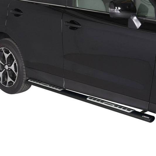Edelstahl Seitenschweller Schwellerrohre für Subaru Forester 2013-2015 Schwarz OMAC DE