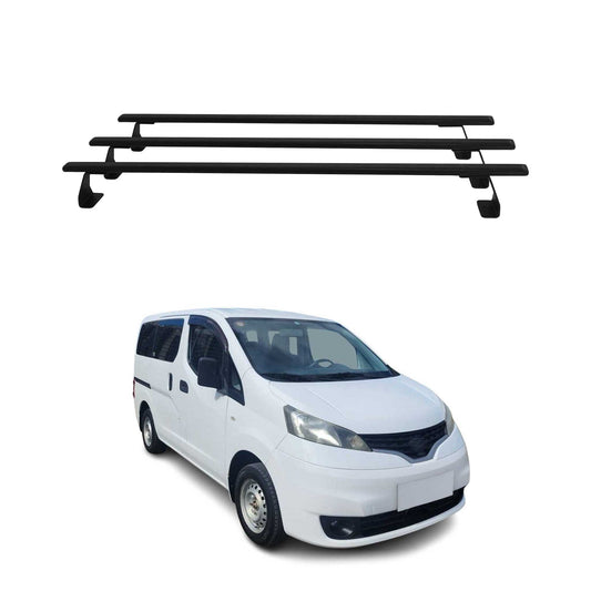 Dachträger Grundtäger für Nissan NV200 2009-2021 75kg Stahl Schwarz 3 tlg OMAC DE