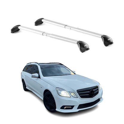 Dachträger für Mercedes E Klasse S212 T-Modell 2009-2016 100kg Alu Silber 2x ABE OMAC DE