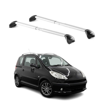 Dachträger Grundtäger für Peugeot 1007 2004-2009 3 tür 100kg Alu Silber 2x ABE OMAC DE
