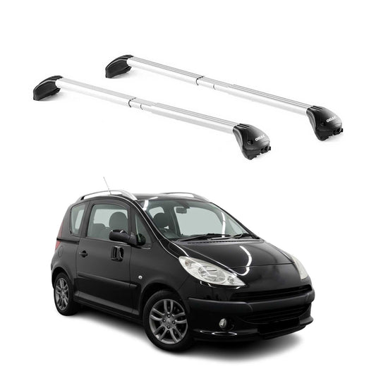 Dachträger Grundtäger für Peugeot 1007 2004-2009 3 tür 100kg Alu Silber 2x ABE OMAC DE