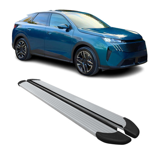 2024-2025 Peugeot 3008 III Trittbretter Seitenschweller Seitenbretter Silber Aluminium OMAC DE