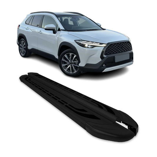 Trittbretter Seitenschweller für Toyota Corolla Cross 2020-2025 Schwarz 2 tlg