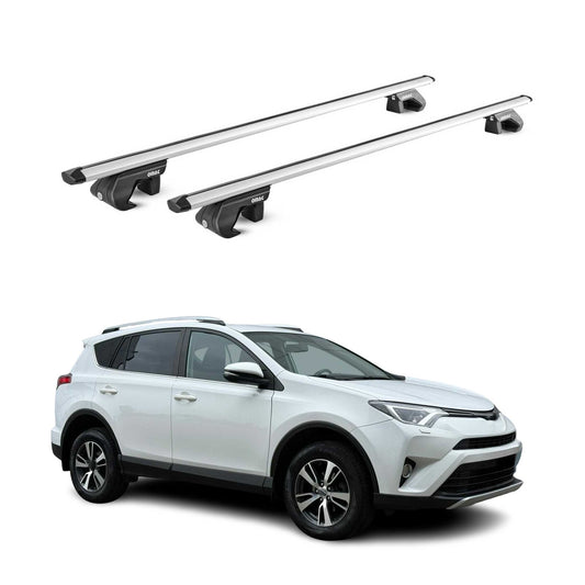 Dachträger Grundtäger für Toyota RAV4 XA40 2012-2018 5 tür 90kg Alu Grau 2x ABE OMAC DE
