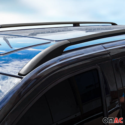 Dachreling Relingträger für VW Amarok 2022-2024 Double Cab Alu Schwarz 2 tlg OMAC DE