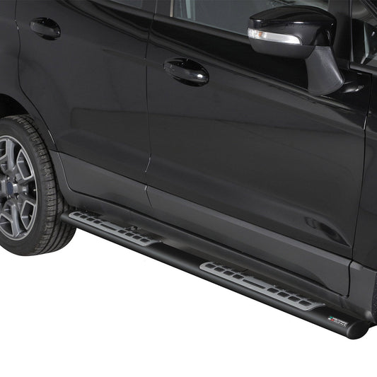 Edelstahl Seitenschweller Schwellerrohre für Ford Ecosport 2013-2017 Schwarz OMAC DE