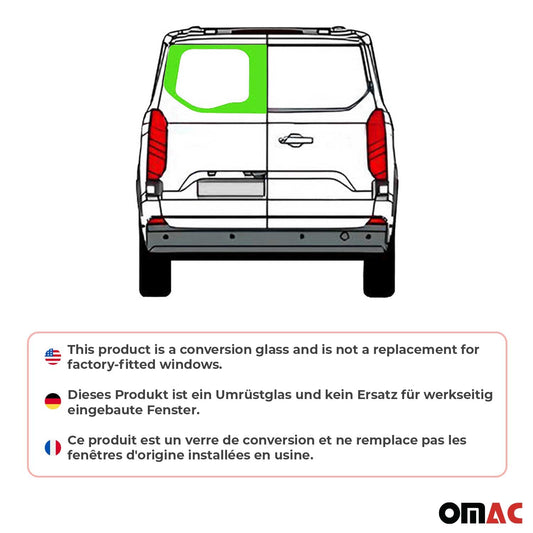Heckscheibe Fenster für Ford Transit Custom ab 2023 Doppelflügeltür Links L1 L2 OMAC DE