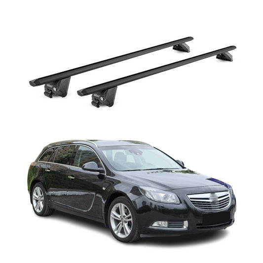 Dachträger Grundtäger für Opel Insignia A B Kombi 2008-22 100kg Alu ABE Schwarz OMAC DE