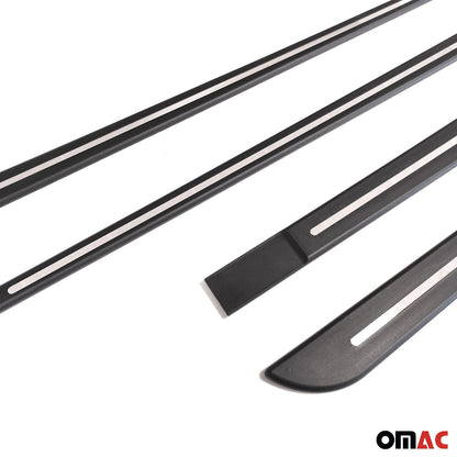 Seitentürleiste Türschutzleiste Universal Polypropylene Schwarz Chrome 4x OMAC DE
