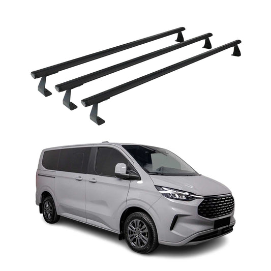 Dachträger für Ford Transit Custom / Tourneo Custom 2023-2025 75kg Schwarz 3tlg OMAC DE