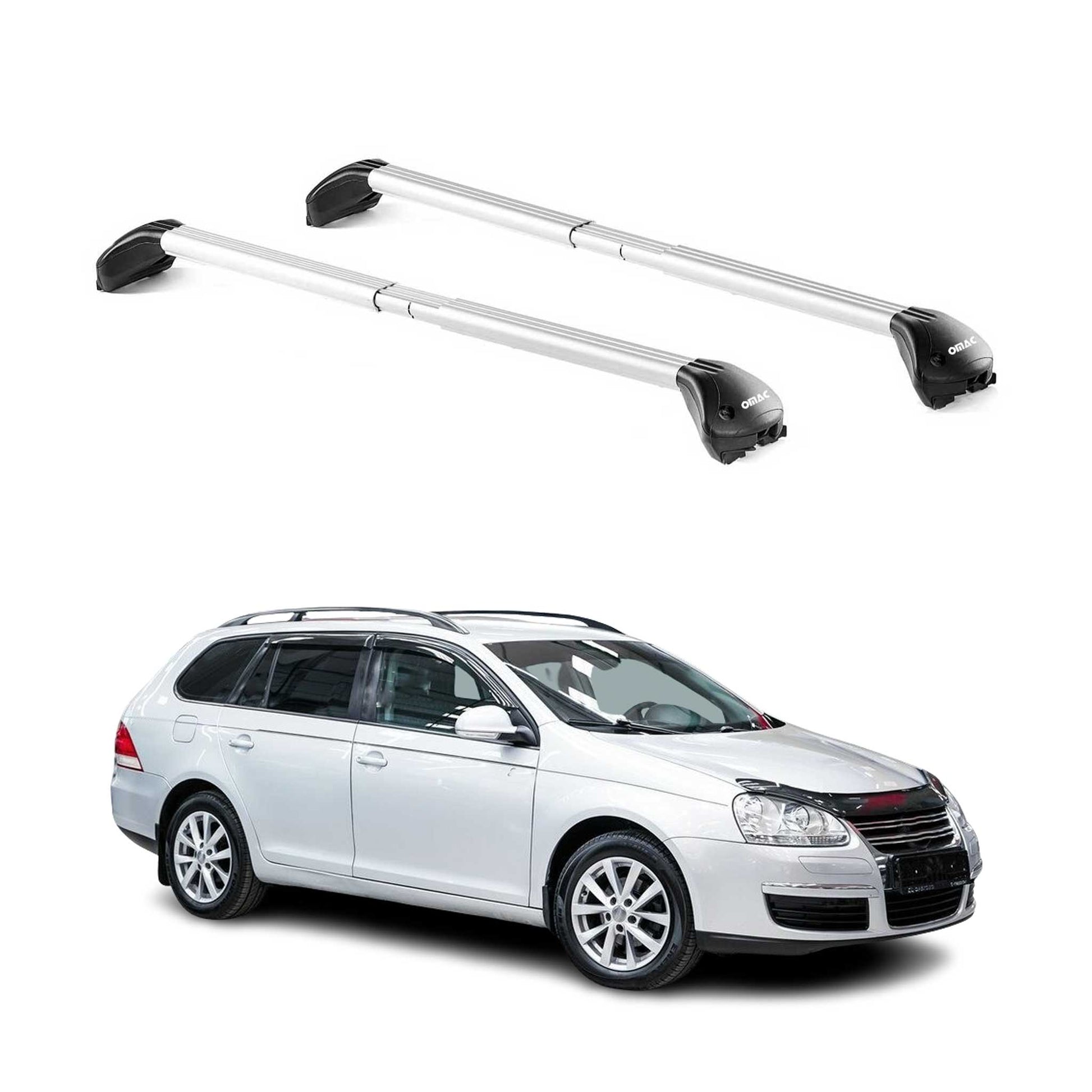 Dachträger für VW Golf VI VII Kombi/Alltrack/Sportvan 2009-2020 5 tür 100kg Grau OMAC DE