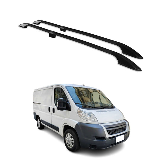 Dachreling Relingträger für Citroen Jumper 2006-2025 L1/H1 Alu Schwarz 4 tlg OMAC DE