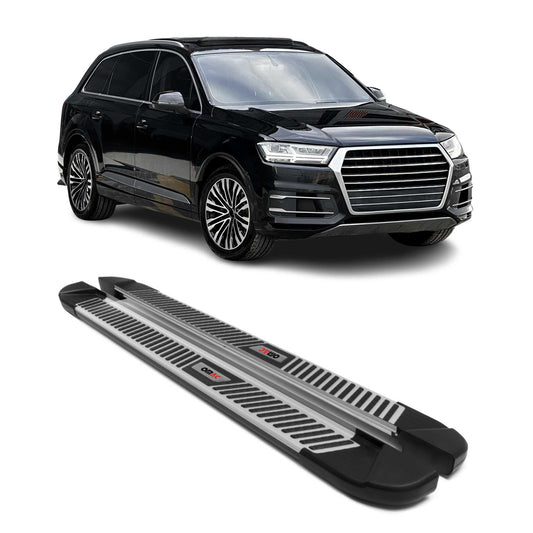 Trittbretter Seitenbretter Seitenschweller für Audi Q7 2015-2025 Alu Schwarz