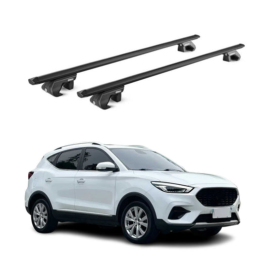 Dachträger Grundtäger für MG ZS 2017-2024 90kg Aluminium Schwarz 2 tlg ABE OMAC DE